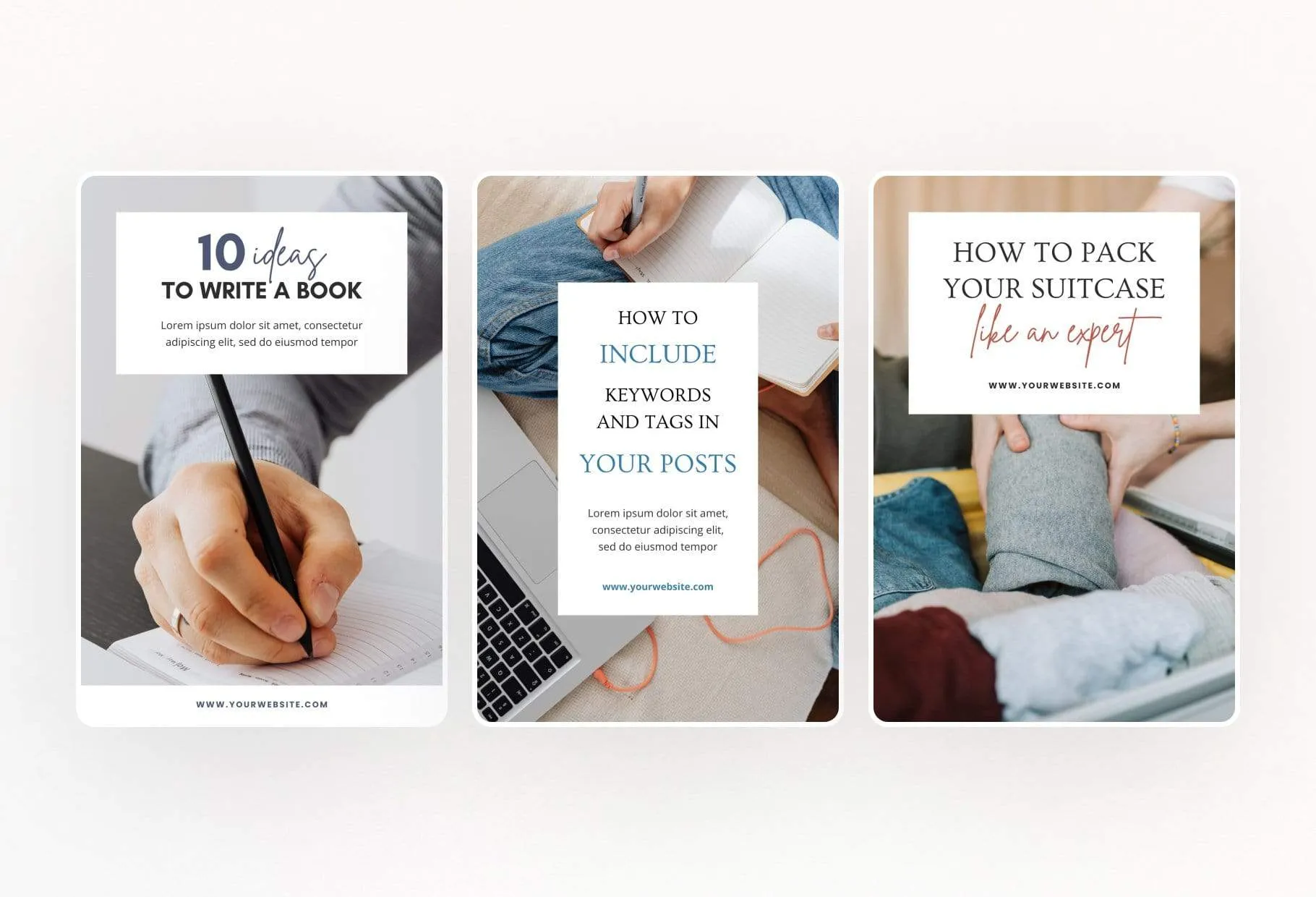 14 Modern Pinterest Templates for Bloggers and Coaches in All Industries Editable Canva Template Pack 04
