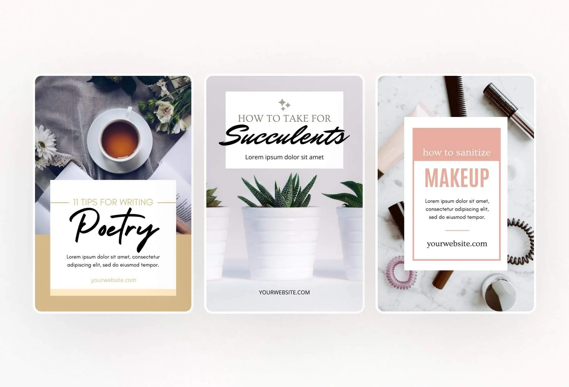 14 Modern Pinterest Templates for Bloggers and Coaches in All Industries Editable Canva Template Pack 04