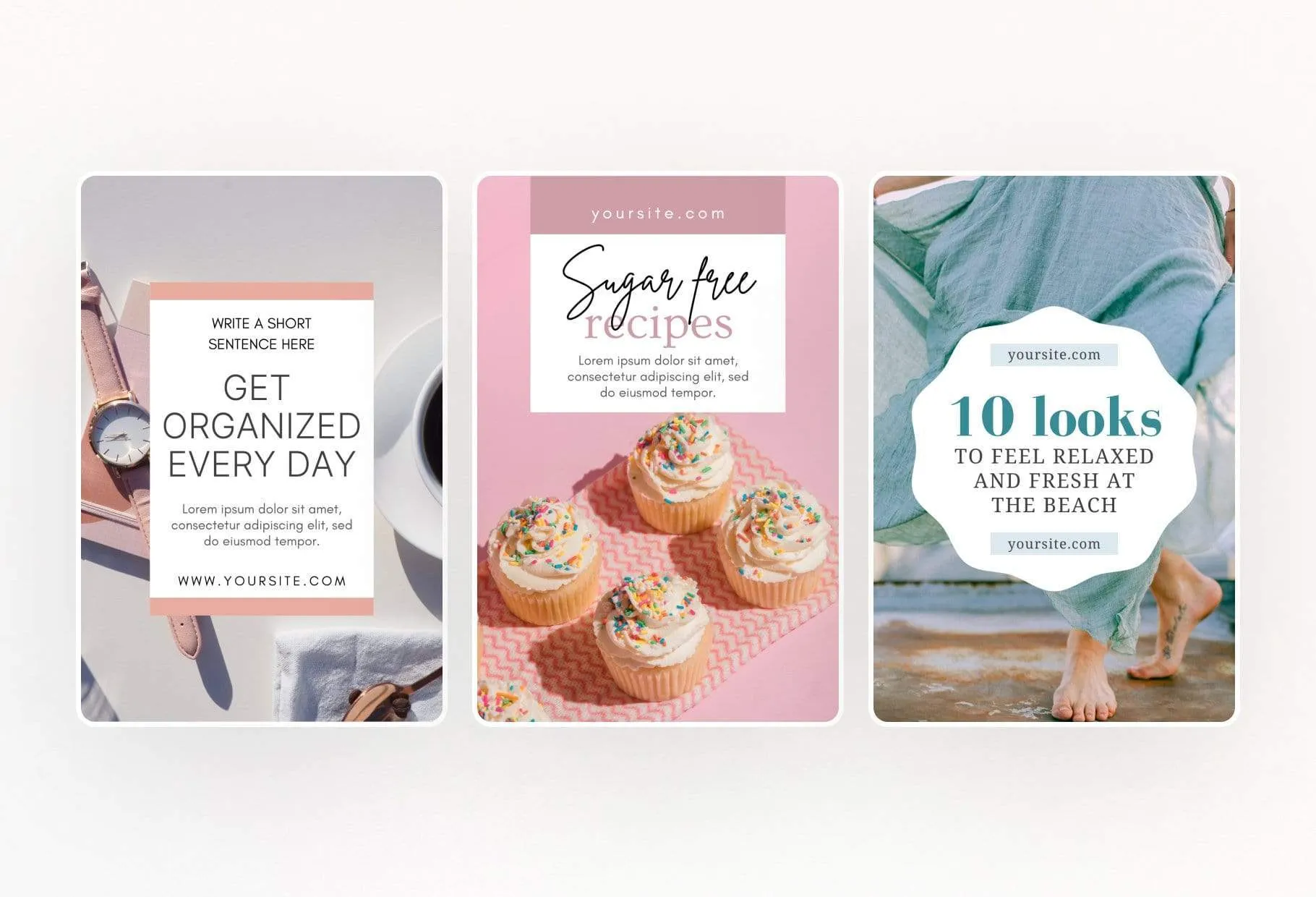 14 Modern Pinterest Templates for Bloggers and Coaches in All Industries Editable Canva Template Pack 05