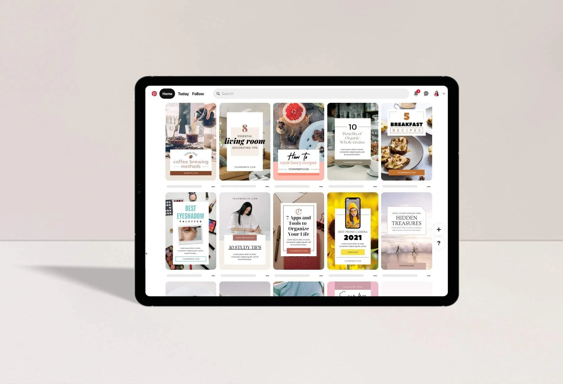 14 Modern Pinterest Templates for Bloggers and Coaches in All Industries Editable Canva Template Pack 05