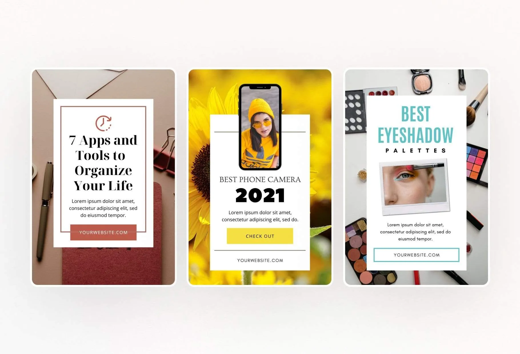 14 Modern Pinterest Templates for Bloggers and Coaches in All Industries Editable Canva Template Pack 05