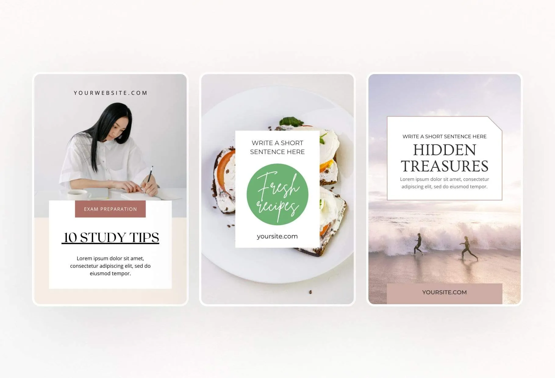 14 Modern Pinterest Templates for Bloggers and Coaches in All Industries Editable Canva Template Pack 05