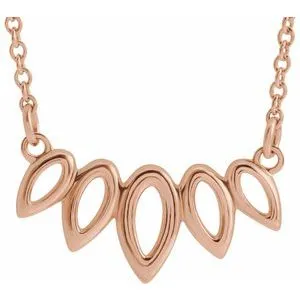 14K Rose Leaf 16-18" Necklace