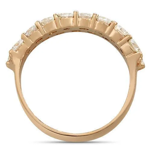 14k White Gold Diamond Two Row Wedding Band 3.25 Ctw
