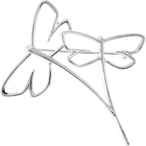14k White Gold Dragonfly Brooch