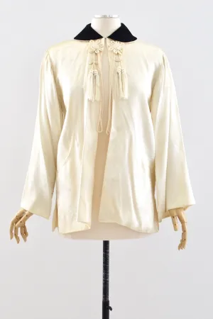 1940s Brocade Jacket / S M