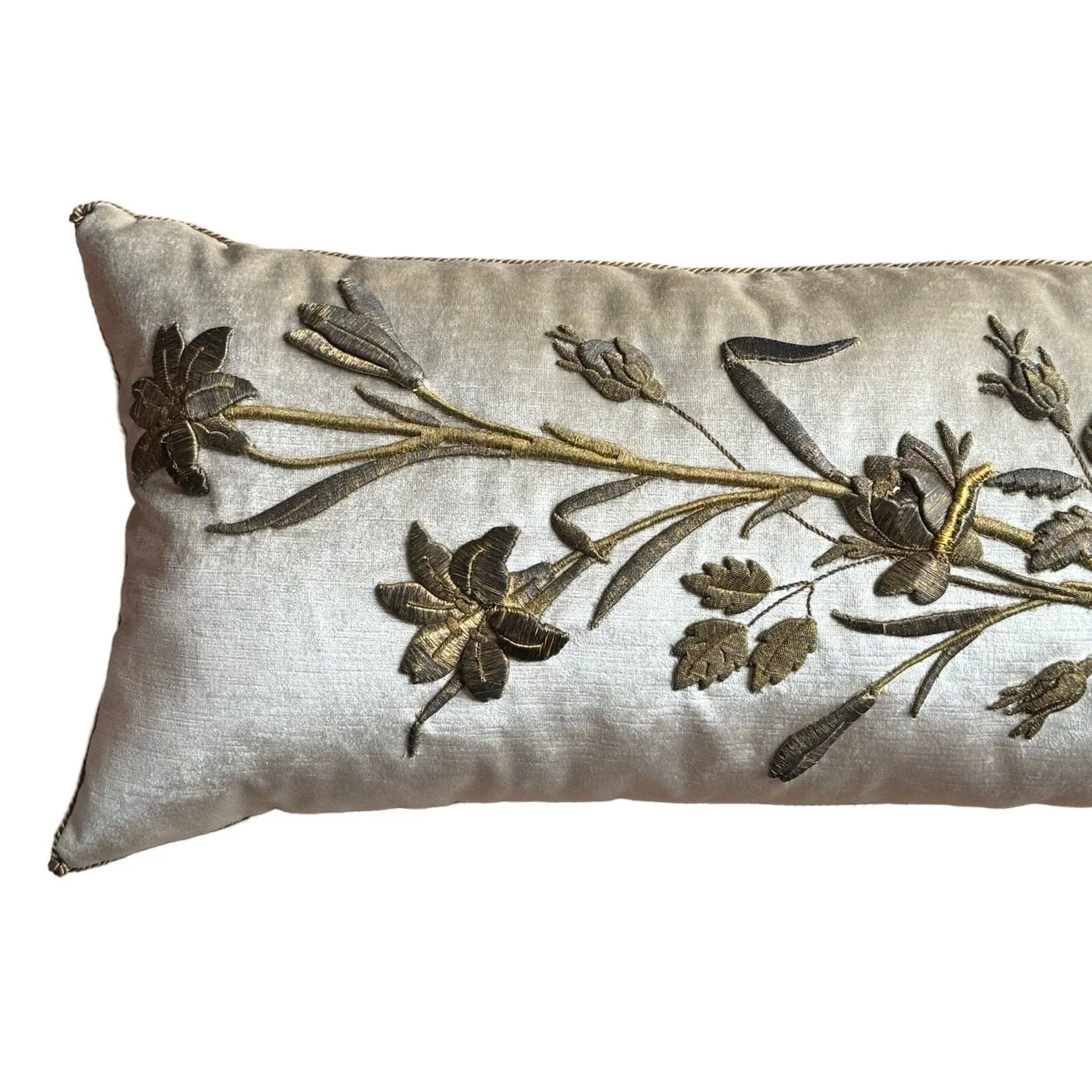 19th C. Antique European Raised Gold Metallic Embroidery (#E051424 | 14 x 42")