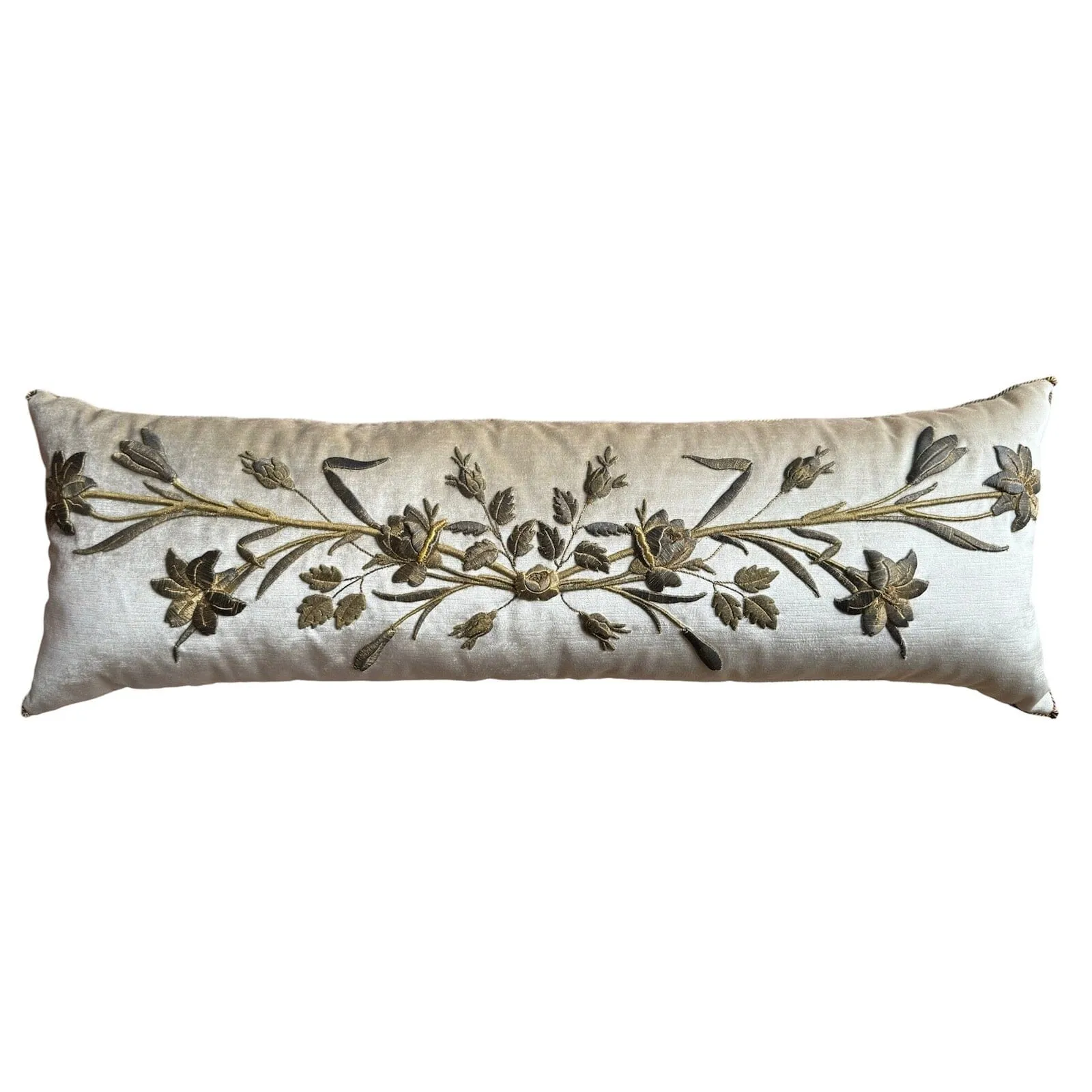 19th C. Antique European Raised Gold Metallic Embroidery (#E051424 | 14 x 42")