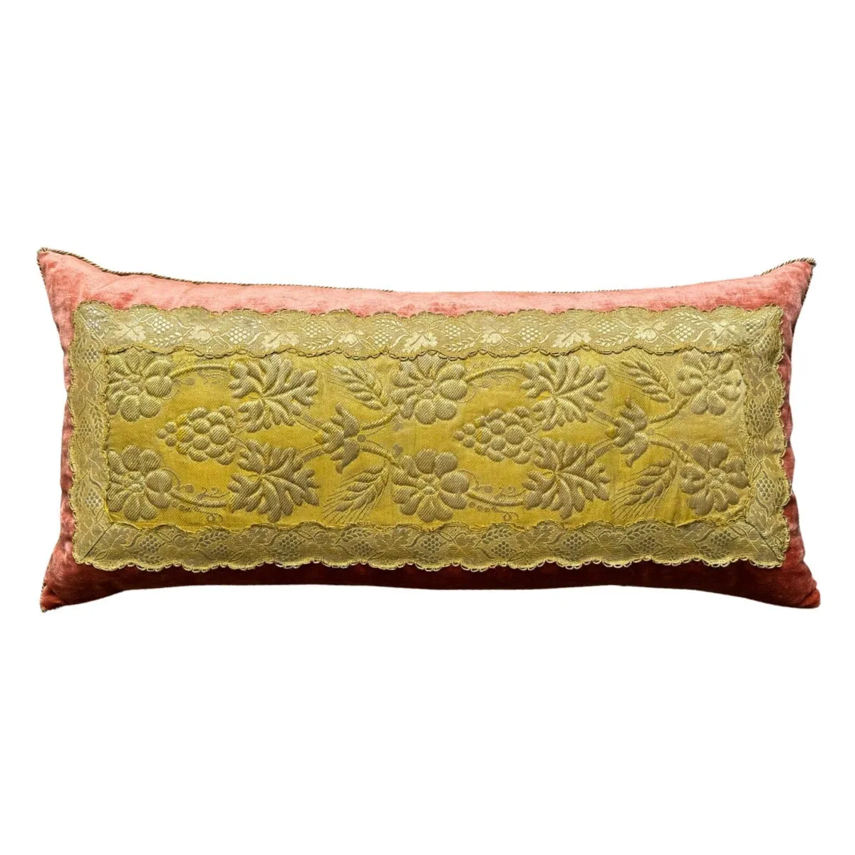 19th C. European Cloth of Gold with Raised Gold Metallic Embroidery (#M111523 | 15 x 31")