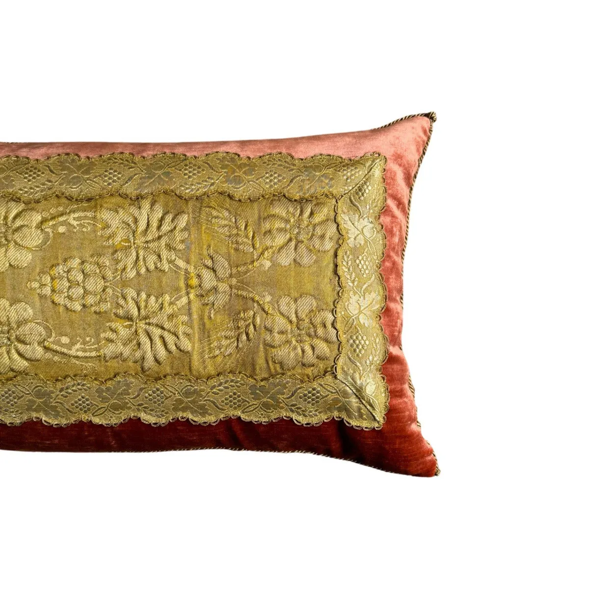 19th C. European Cloth of Gold with Raised Gold Metallic Embroidery (#M111523 | 15 x 31")