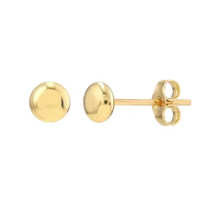 4.5mm Flat Round Pebble Stud Earrings