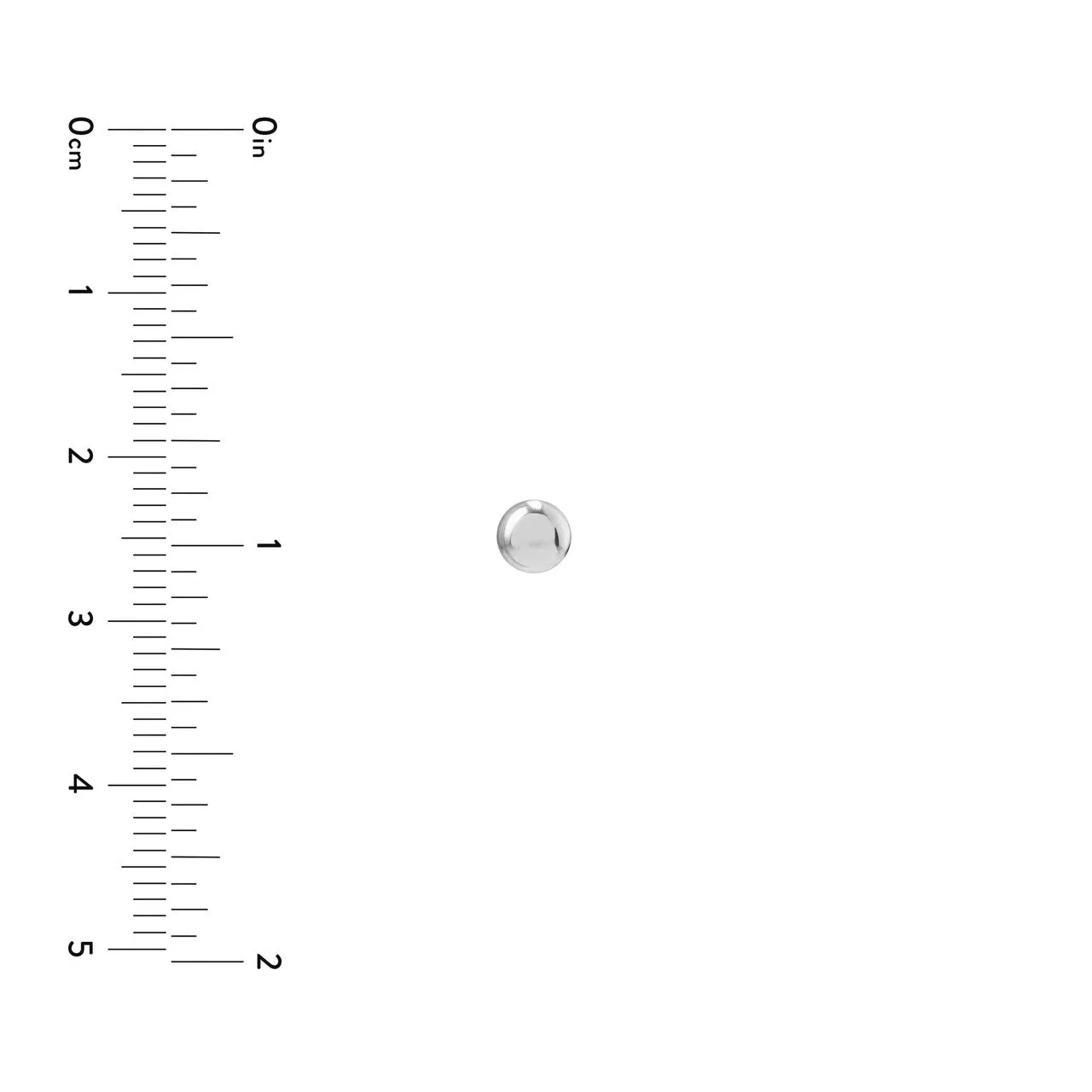 4.5mm Flat Round Pebble Stud Earrings