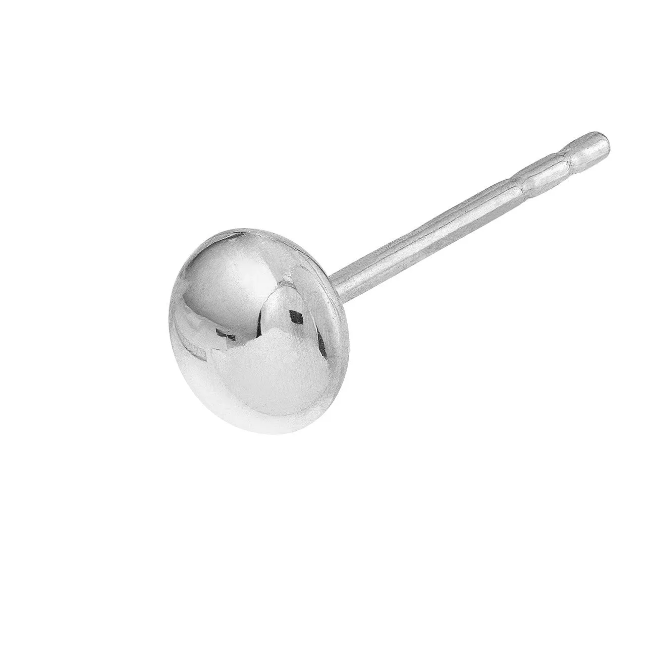 4.5mm Flat Round Pebble Stud Earrings