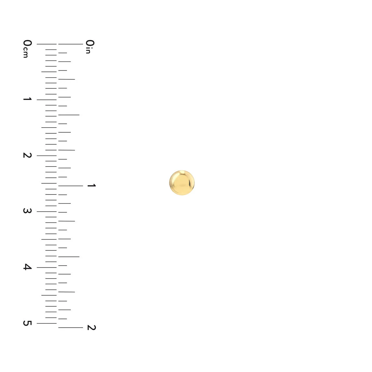 4.5mm Flat Round Pebble Stud Earrings