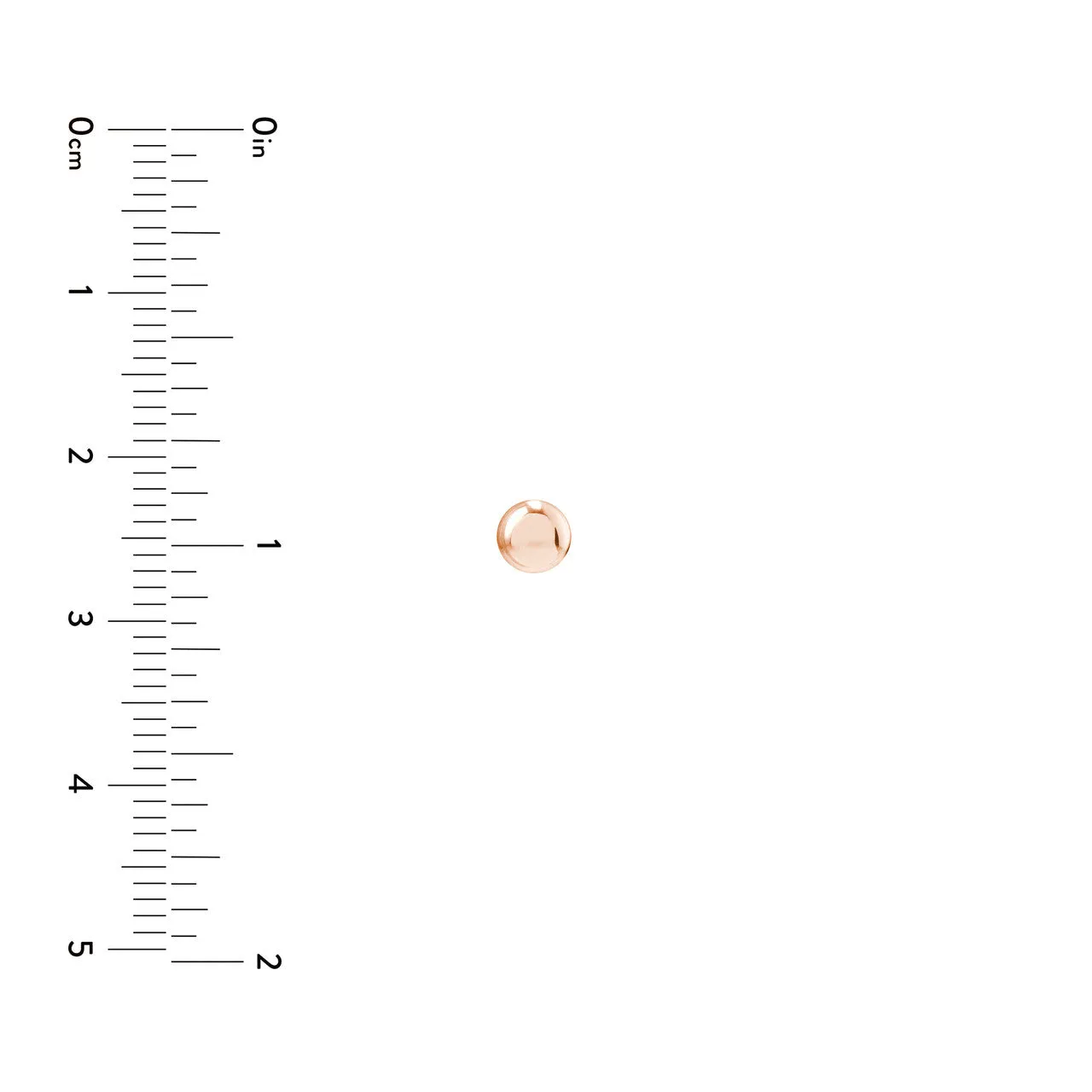 4.5mm Flat Round Pebble Stud Earrings