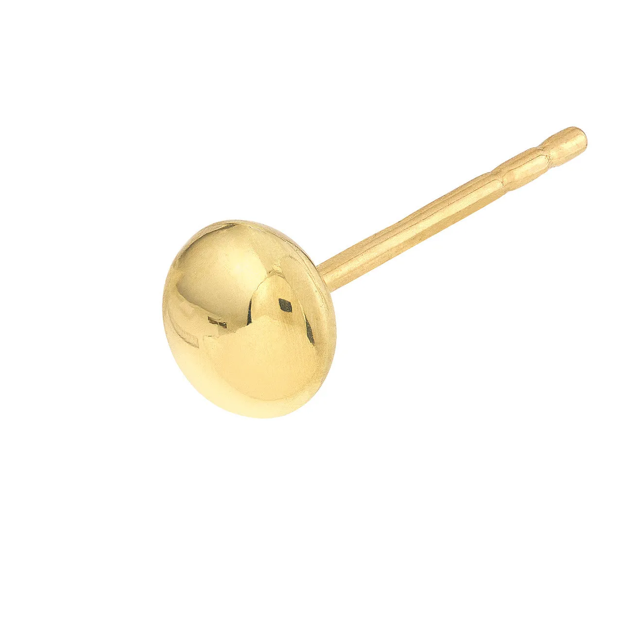 4.5mm Flat Round Pebble Stud Earrings