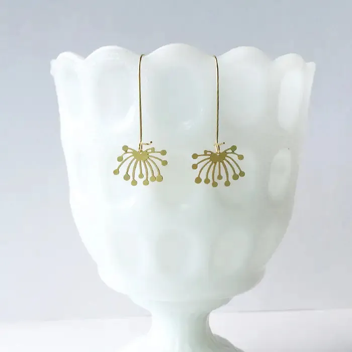 A Tea Leaf - Earrings - Dandelion Fluff (Gold) #ATL-E-134