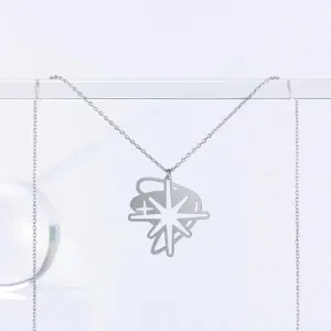 A Tea Leaf - Necklace - Retro Starburst (Silver) #ATL-N-226-STA