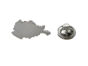 Afghanistan Map Shape Lapel Pin