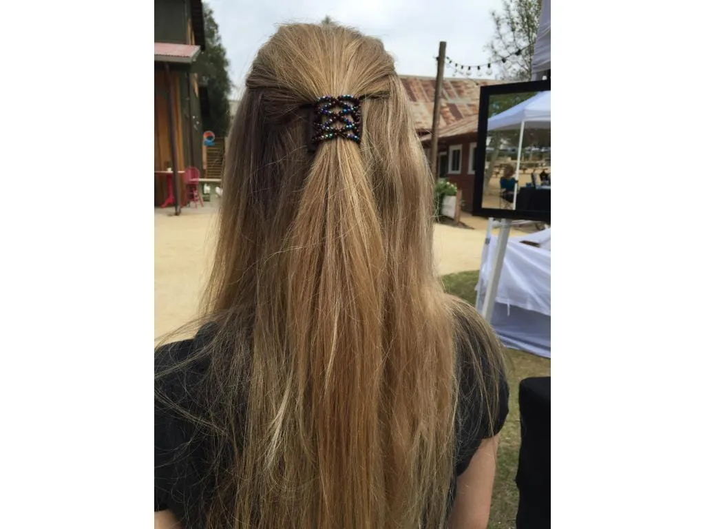 African Butterfly LadyBug Hair Comb - Gray 44