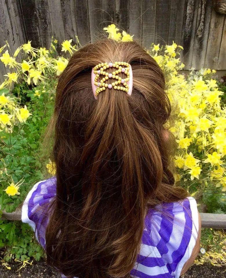 African Butterfly LadyBug Hair Comb - Gray 44