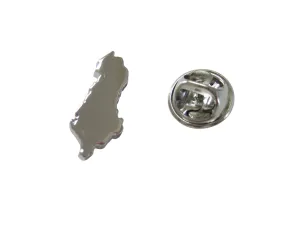Albania Map Shape Lapel Pin