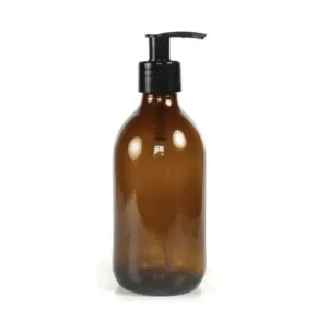 Amber Glass Lotion Pump Bottle