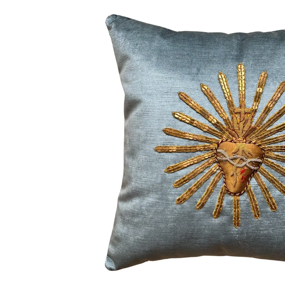 Antique Ecclesiastic Gold and Silver Embroidery (#E100823 | 17 1/2 x 17 1/2")