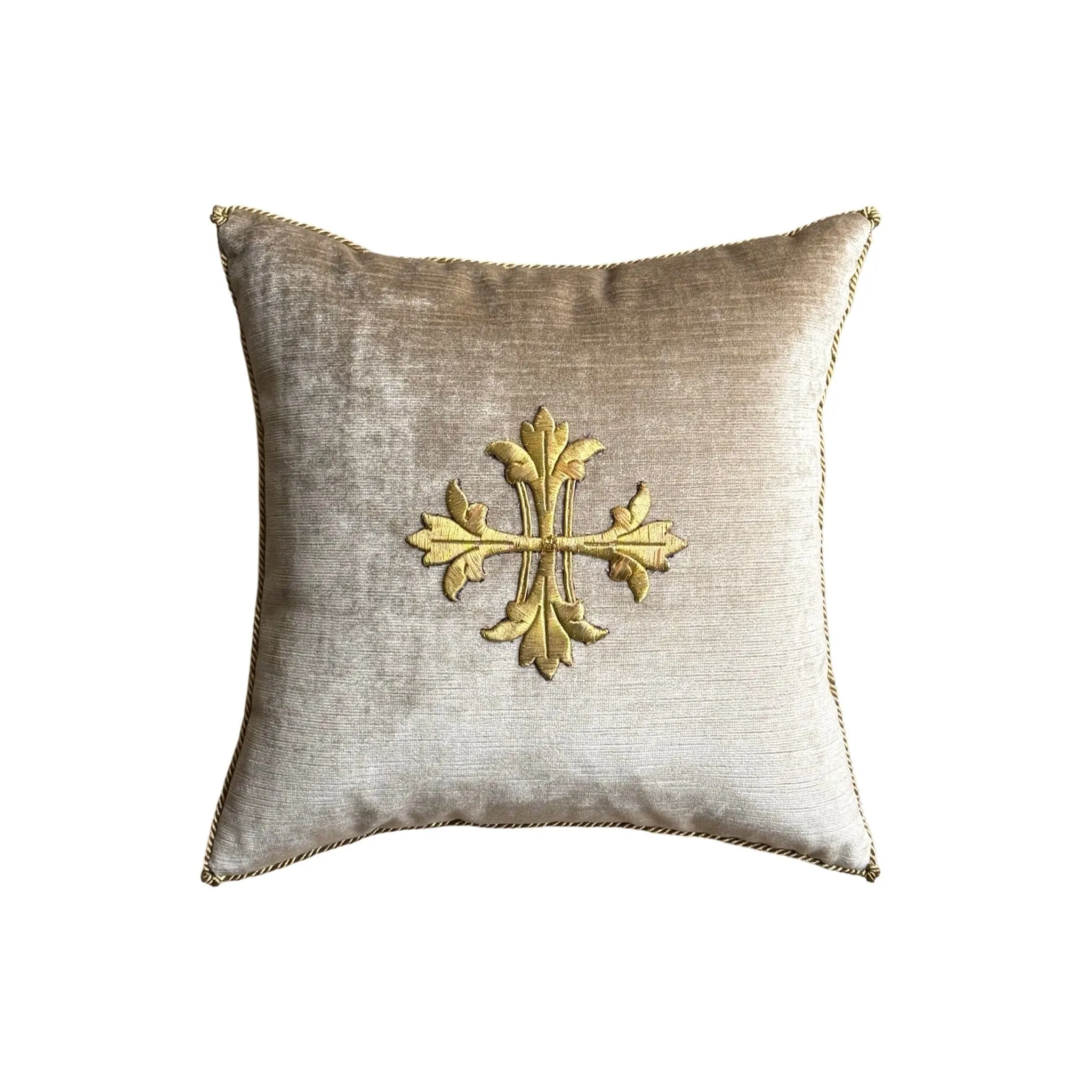 Antique Ecclesiastic Metallic Gold Embroidery (#E102524 | 14 x 14")