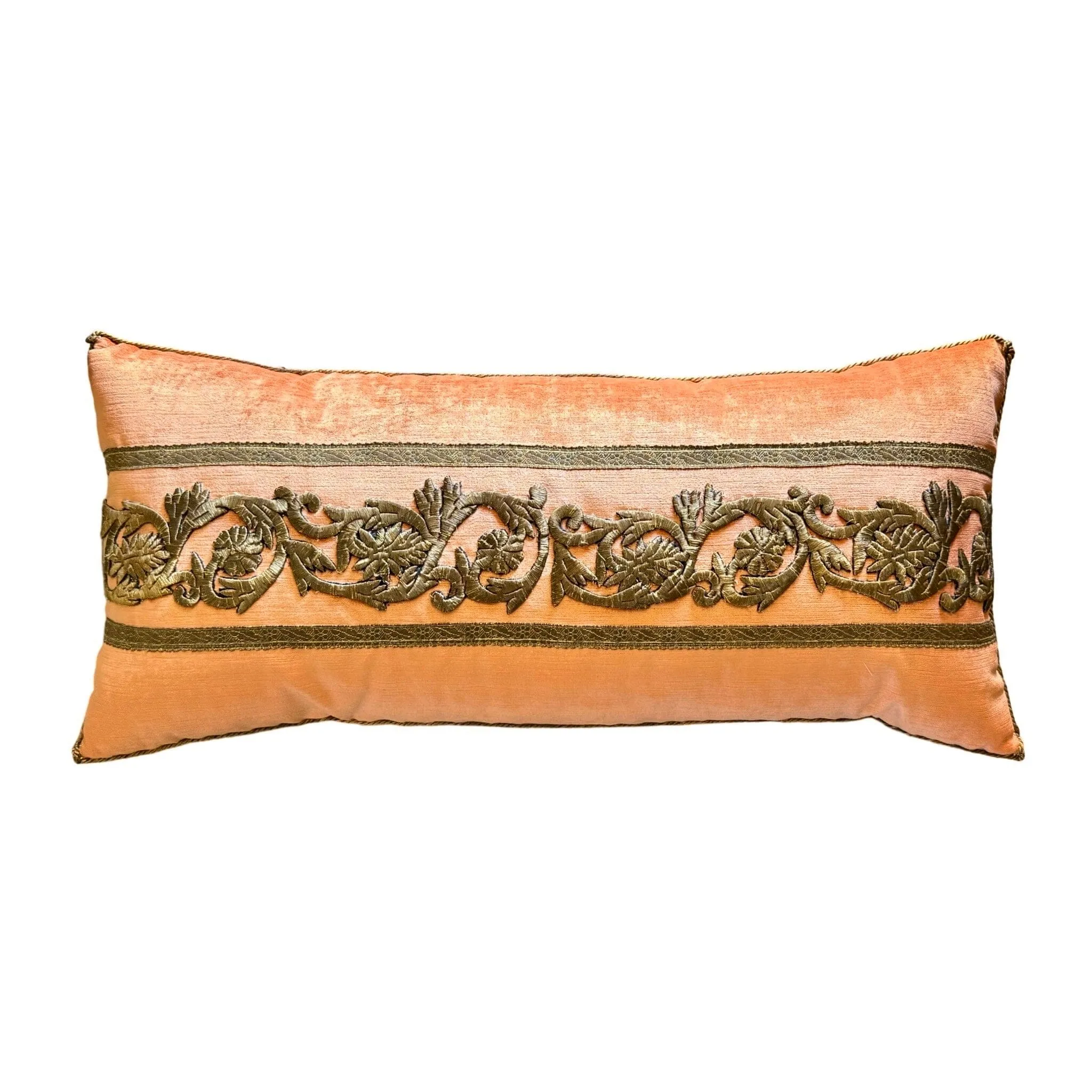 Antique Egyptian or Syrian Raised Gold Metallic Embroidery (#E091624 | 13 x 27.5")