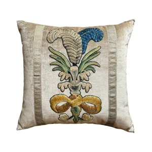Antique English Crewel Embroidery (#E061724 | 20 x 21")