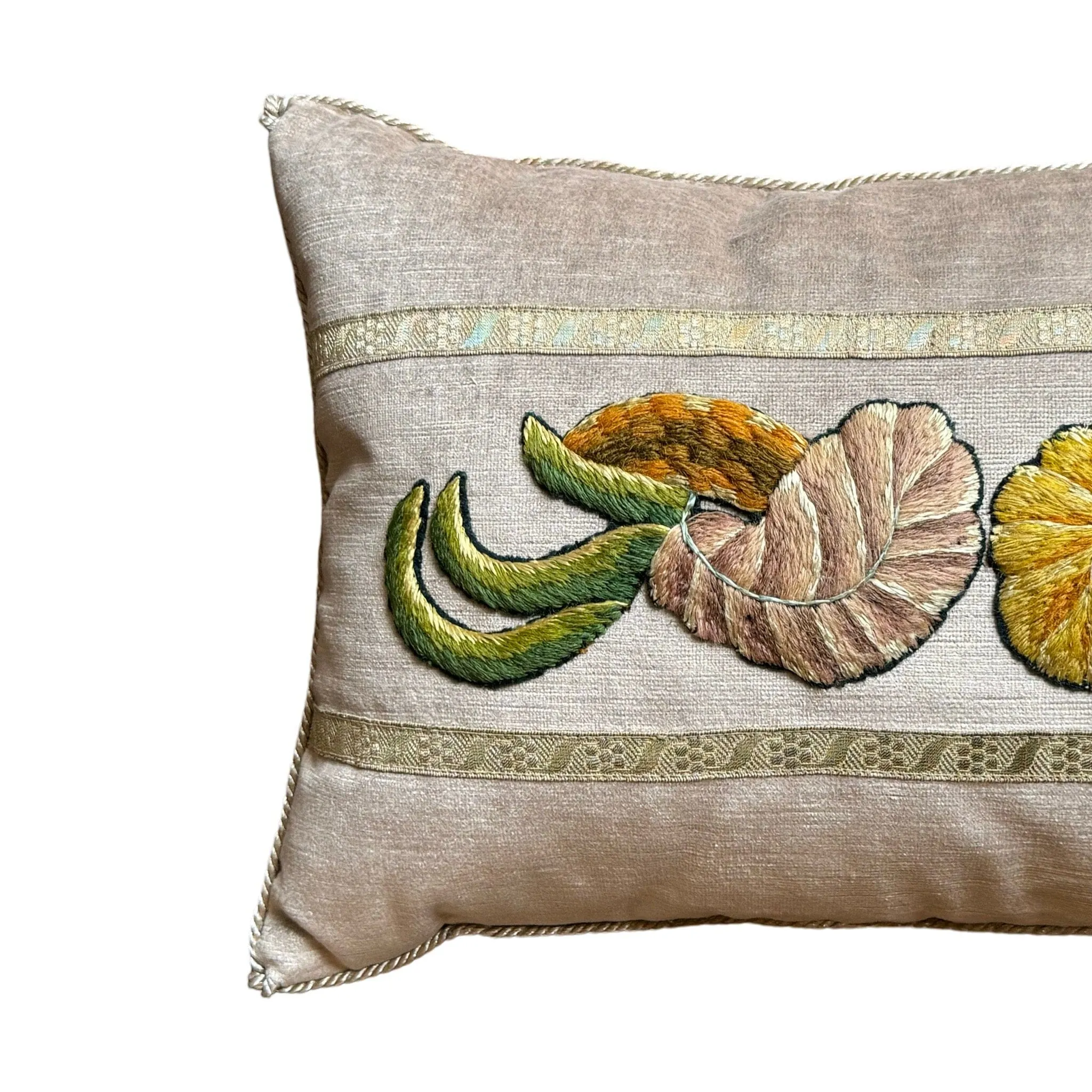 Antique English Crewel Embroidery (#E061824 | 11.5 x 18")