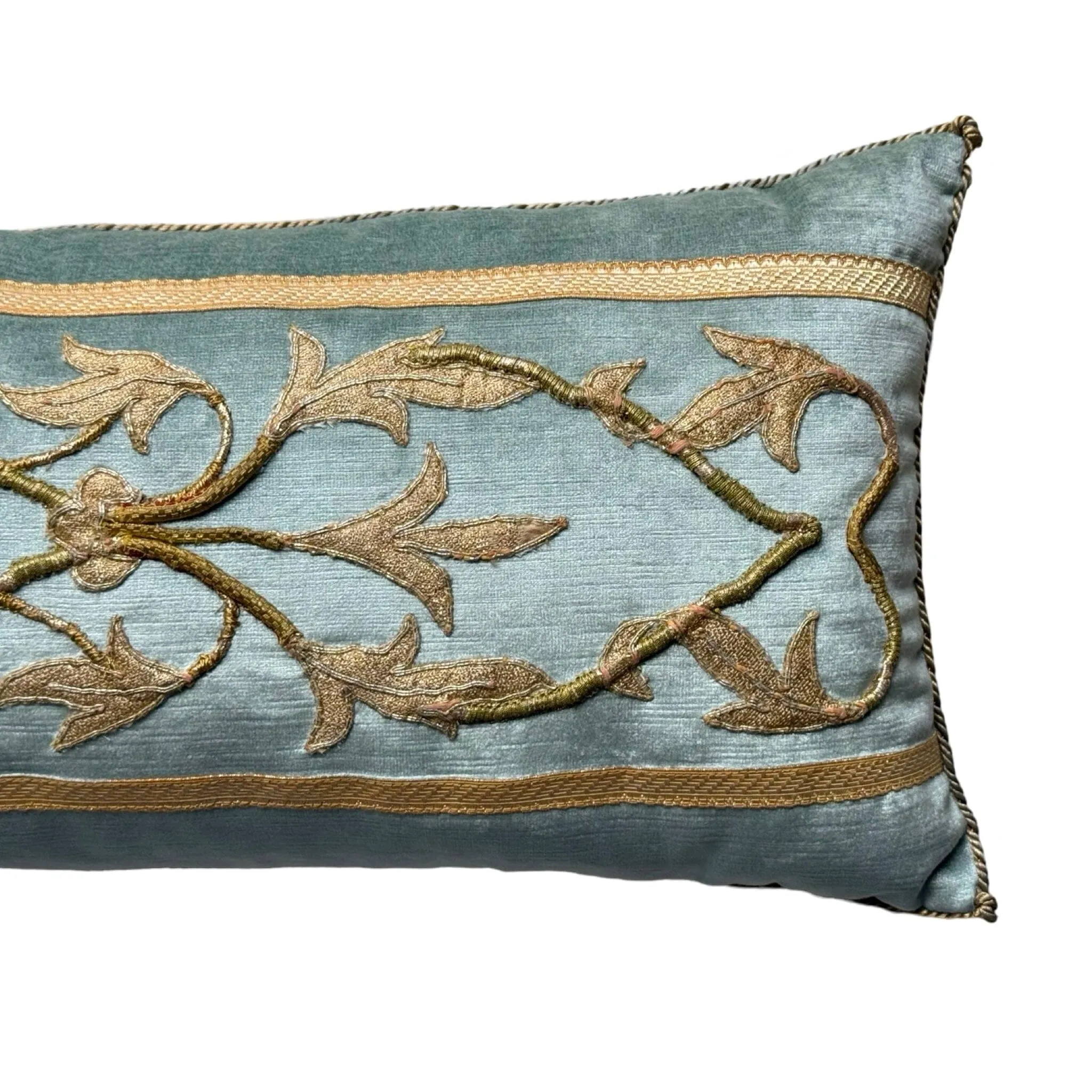 Antique European Gold Metallic and Silk Applique (#M071524 | 12 x 24")