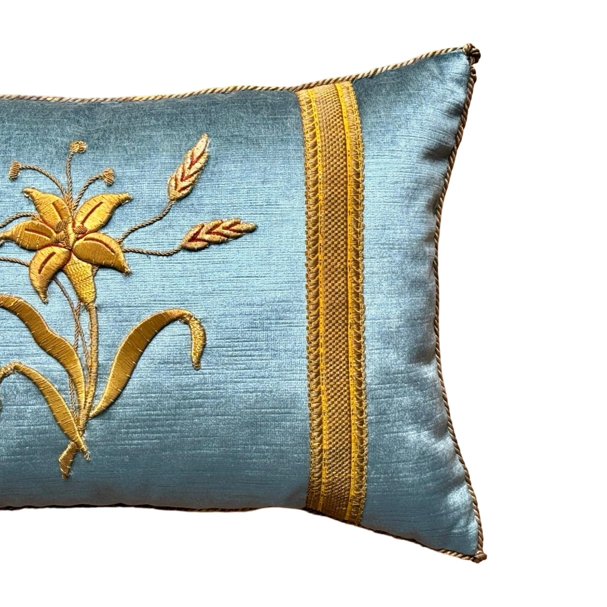 Antique European Raised Gold Metallic Embroidery (#E071224| 12 x 18")