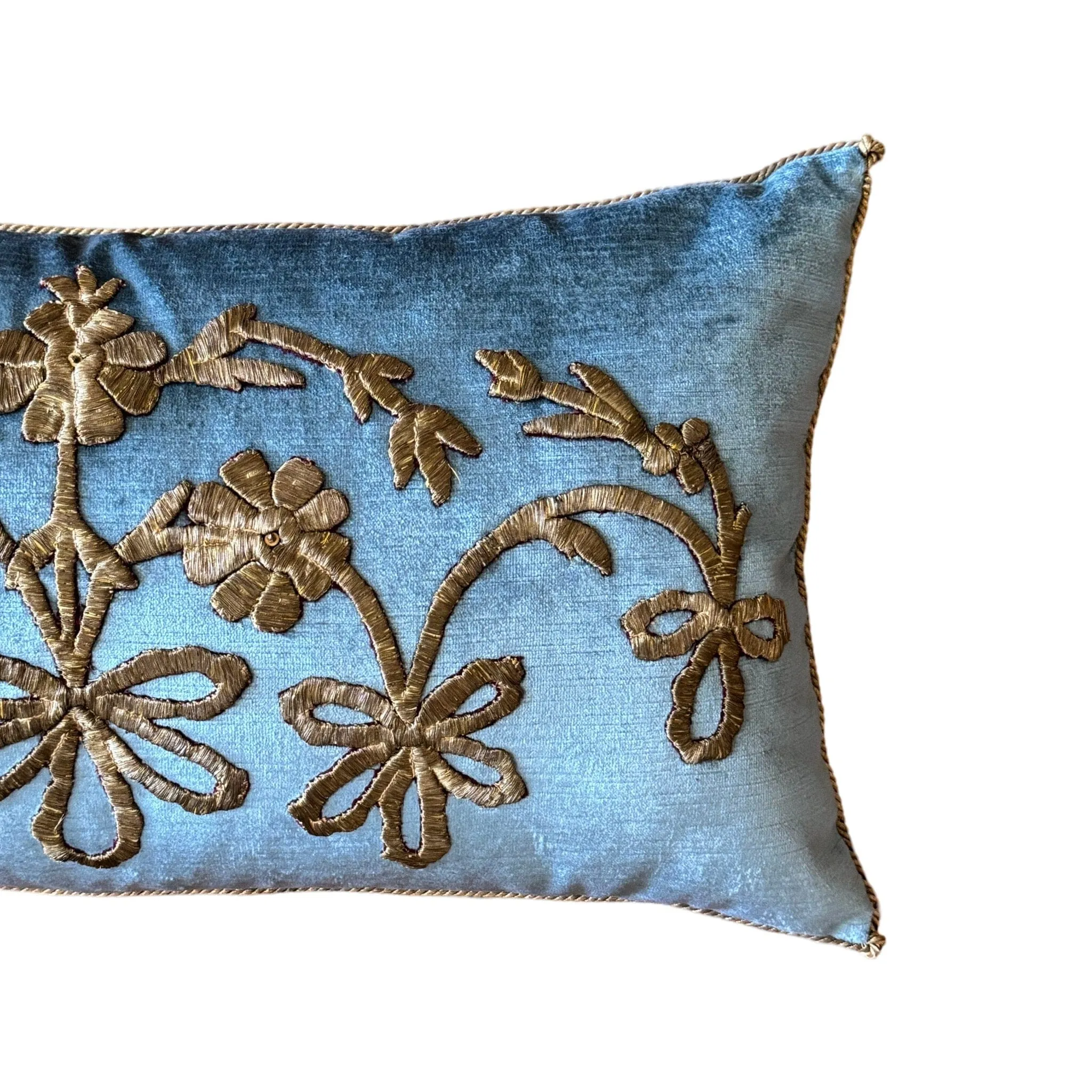 Antique Ottoman Empire Gold Metallic Embroidery (#E030524 | 13 x 24")