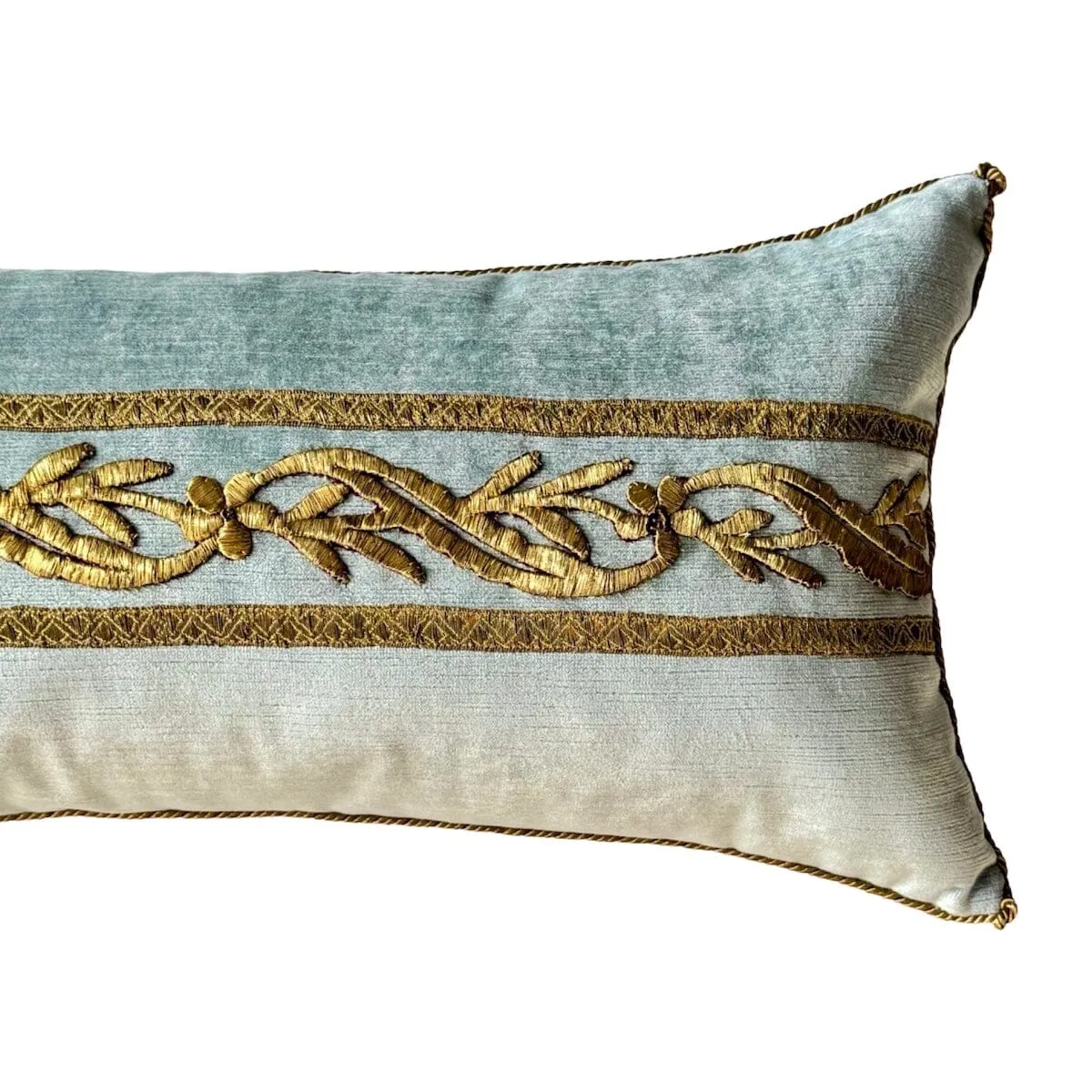 Antique Ottoman Empire Gold Metallic Embroidery (#E040224 | 12 x 32")