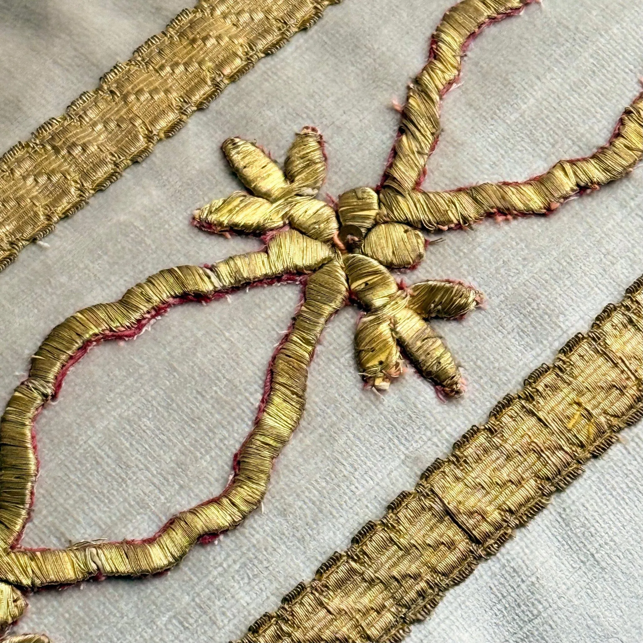 Antique Ottoman Empire Raised Gold Embroidery (#E112124 | 11" x 18")