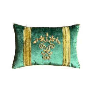 Antique Ottoman Empire Raised Gold Metallic Embroidery (#E021524 | 11 1/2 x 17")