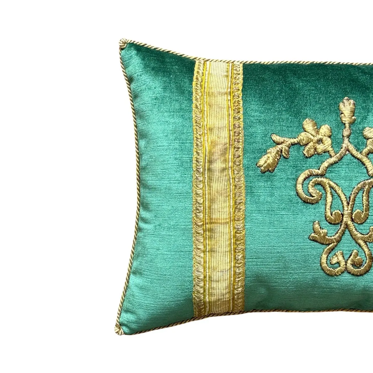 Antique Ottoman Empire Raised Gold Metallic Embroidery (#E021524 | 11 1/2 x 17")