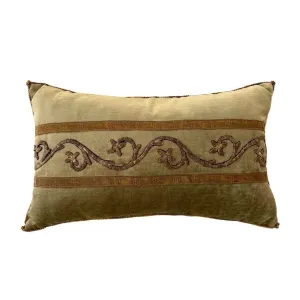 Antique Ottoman Empire Raised Gold Metallic Embroidery (#E032203A&B | 11 x 18")