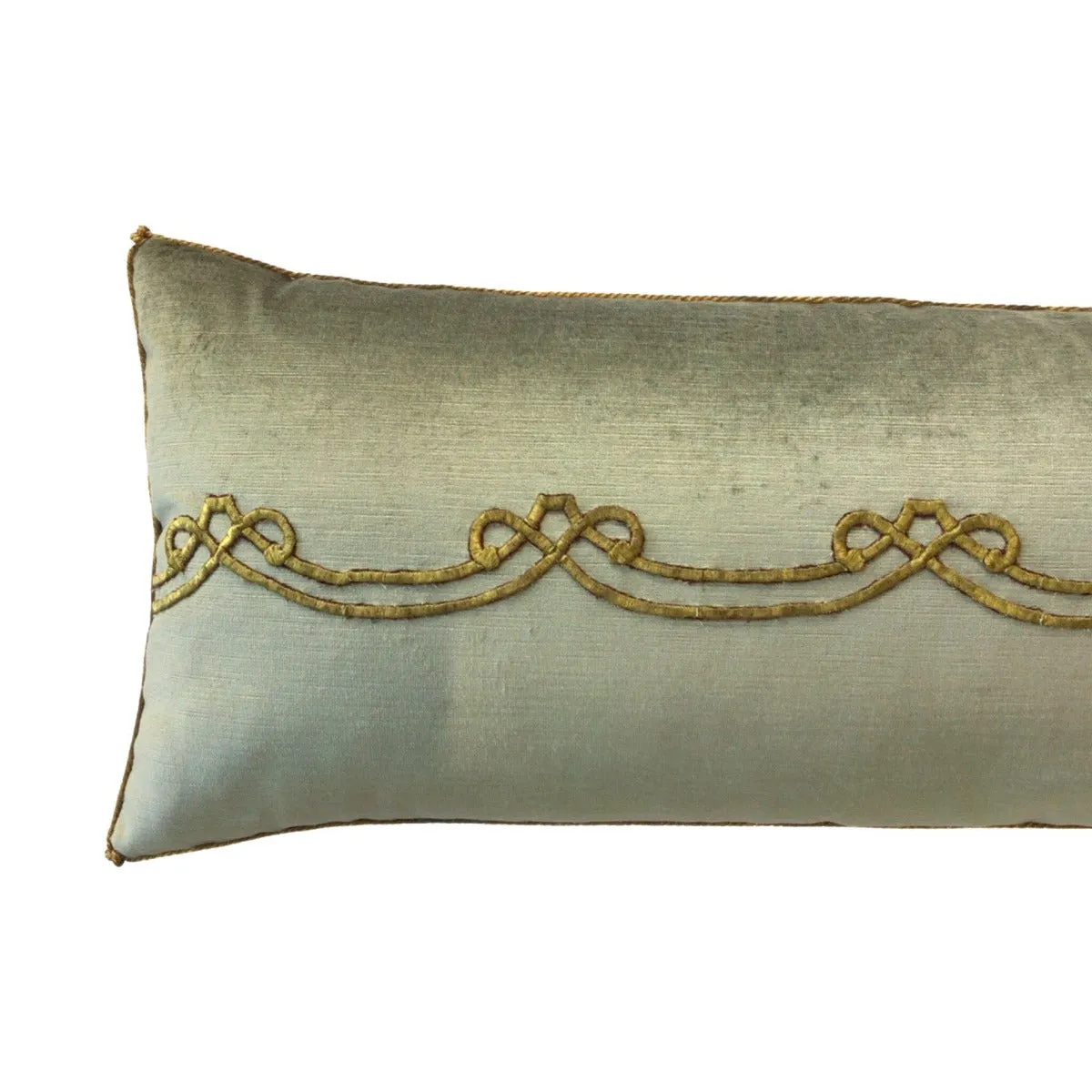 Antique Ottoman Empire Raised Gold Metallic Embroidery ( #E071522 | 12 x 28")