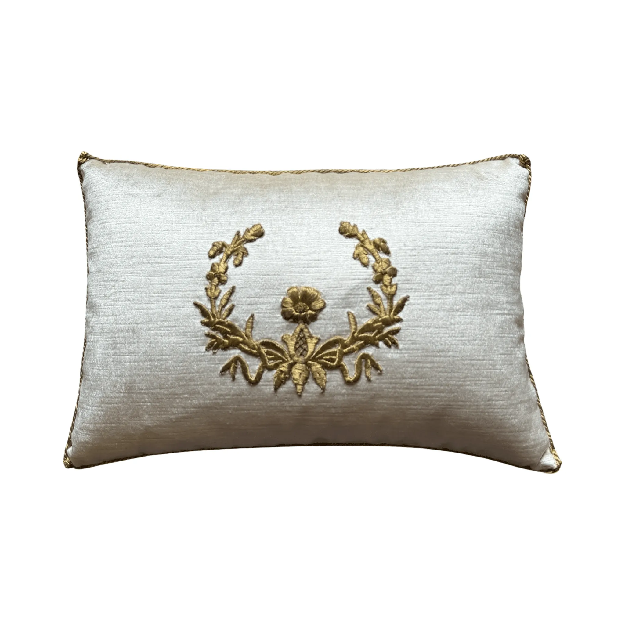 Antique Ottoman Empire  Raised Gold Metallic Embroidery (#E072824 | 11 x  16")