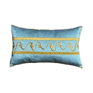 Antique Ottoman Empire Raised Gold Metallic Embroidery (#E080724A&B | 11 x 19")