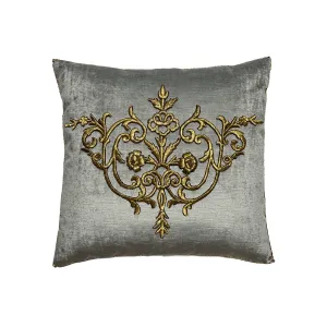 Antique Ottoman Empire Raised Gold Metallic Embroidery (#E091122 | 21 x 22")