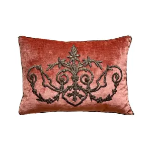 Antique Ottoman Empire Raised Gold Metallic Embroidery (#E091823A&B | 13 x 18")