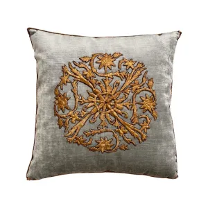 Antique Ottoman Empire Raised Gold Metallic Embroidery (#E103022 | 15 1/2 x 15 1/2")