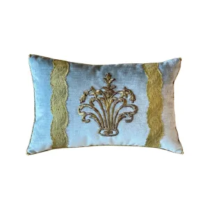 Antique Ottoman Empire Raised Gold Metallic Embroidery (#E131323A&B | 12 x 18 1/2")