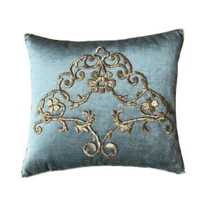 Antique Ottoman Empire Raised Silver Metallic Embroidery (#E063024 | 16.5 x 18.5″)