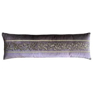 Antique Ottoman Empire Raised Silver Metallic Embroidery (#E082024 | 14 x 43")