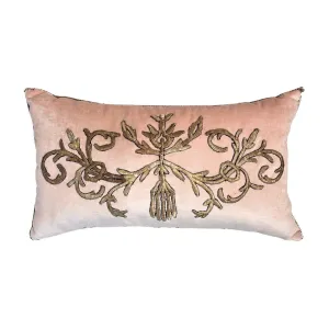 Antique Ottoman Empire Raised Warm Silver Metallic Embroidery (#E042223 | 13 x 22 1/2")